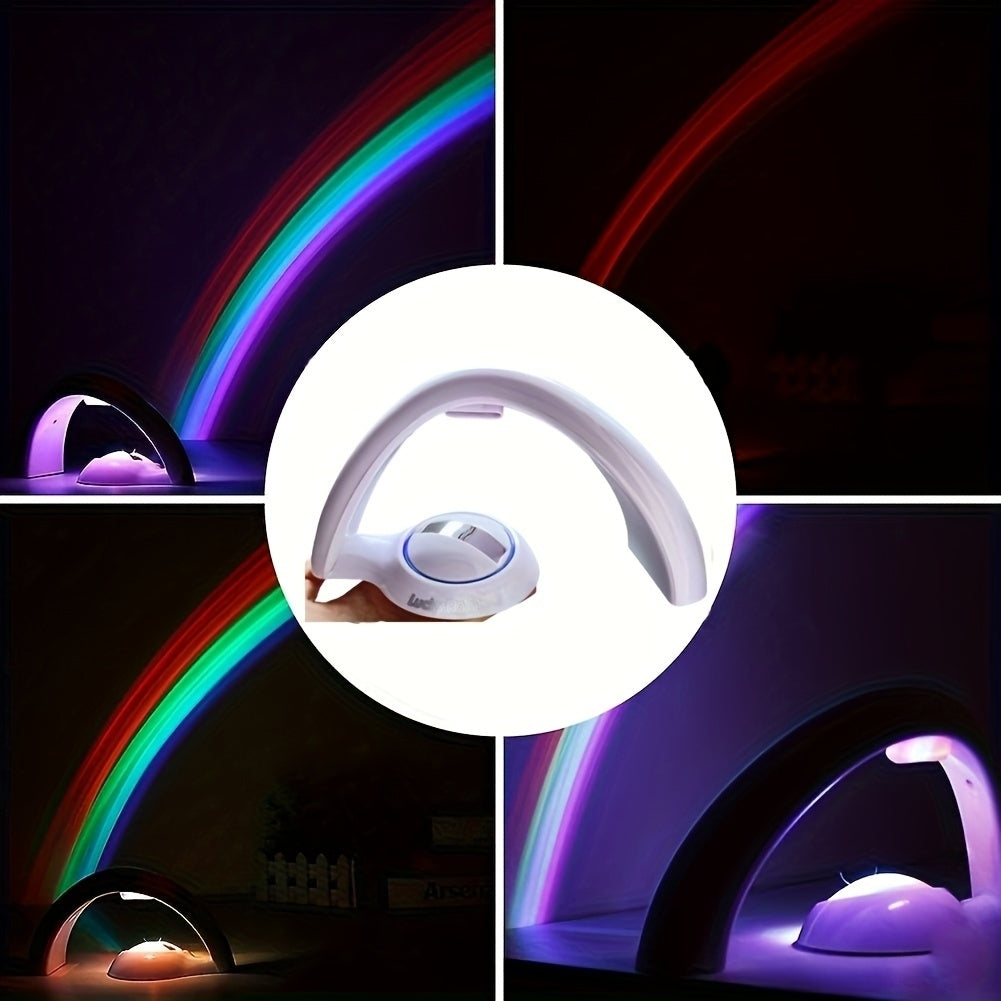 Rainbow Projector Light Colorful Led Night Projection Light 2 Modes Lighting