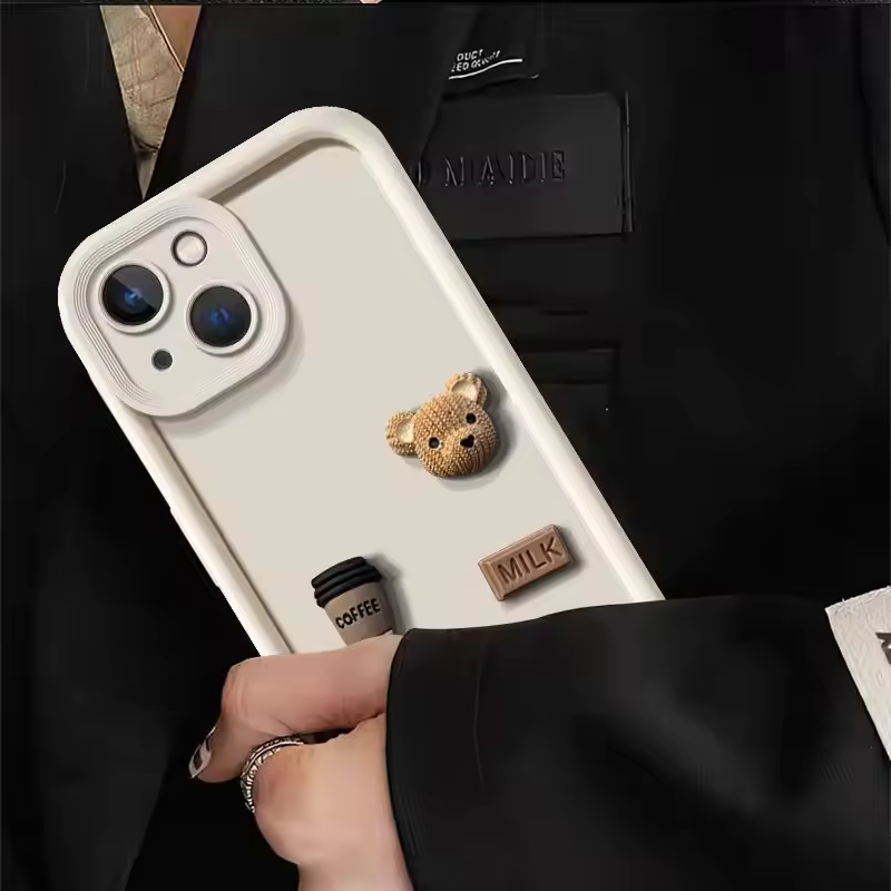 Retro Bear Lens Protection Phone Case