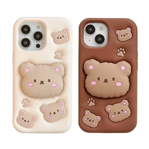 Cartoon Bear Phone Case with Holder Stand