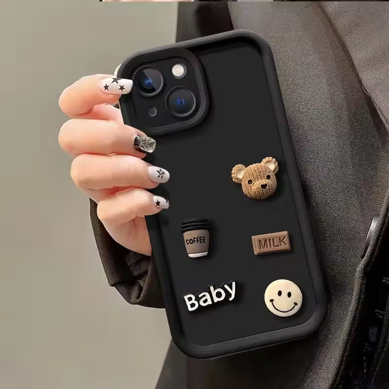 Retro Bear Lens Protection Phone Case