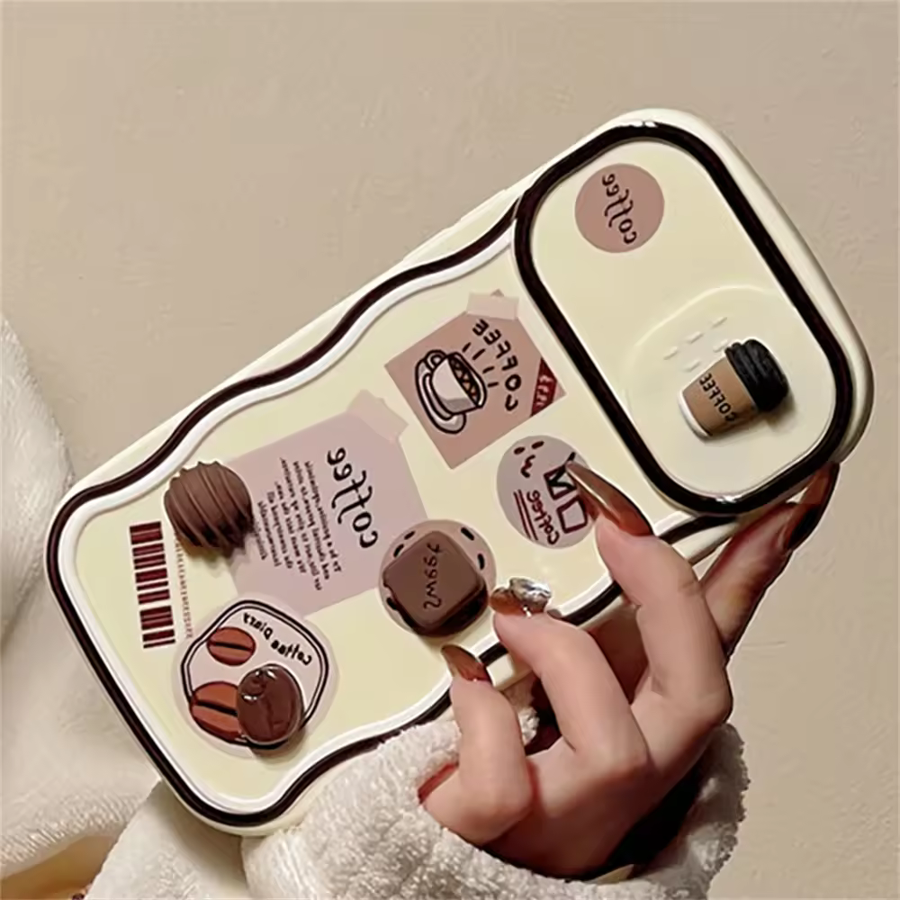 Cute 3D Coffee Camera iPhone Case