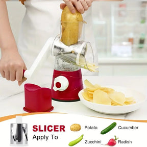 3 in 1 Rotary Cheese Grater Vegetable Slicer