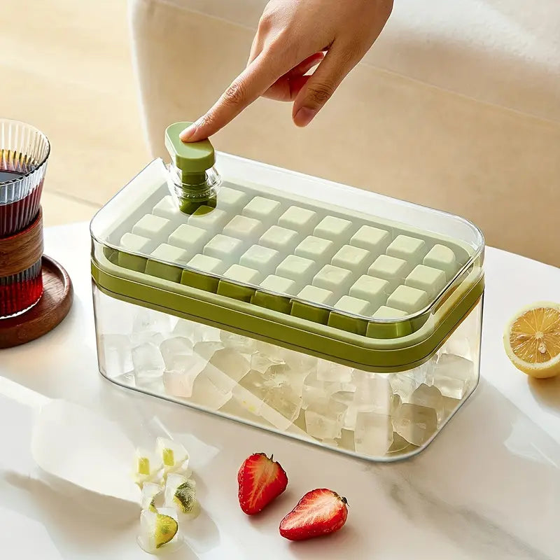Ice Cube Tray with Lid & Bin