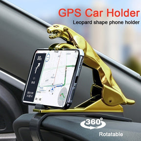 Universal Cheetah Car Phone Holder Leopard Cell Phone GPS Stand 360 Degree Mount Adjustable Clip Holder