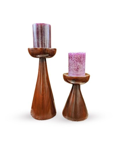 Candle Stand Wooden x2